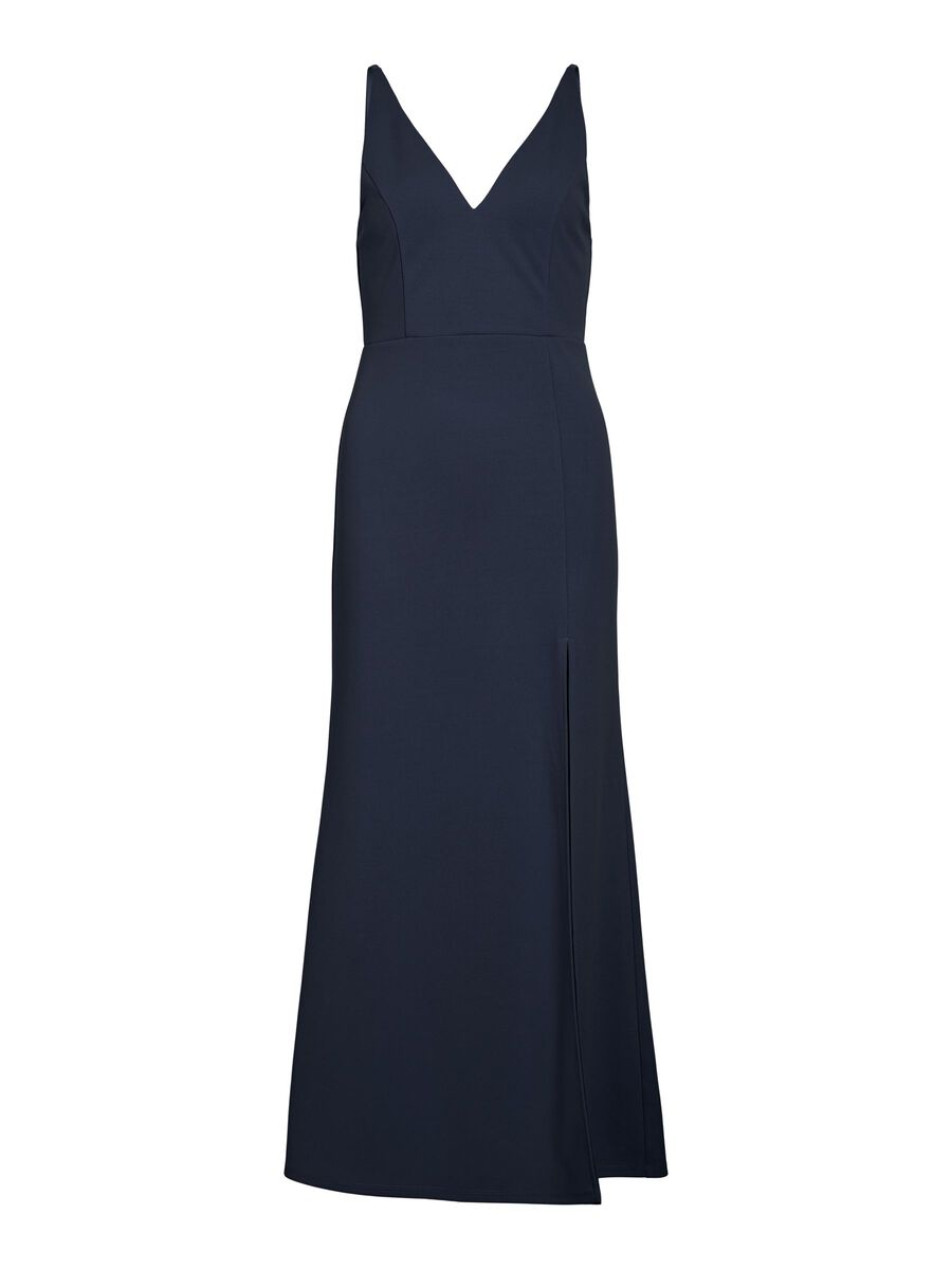 Product carousel image - VICLARA V-NECK MAXI DRESS, Navy Blazer | 1