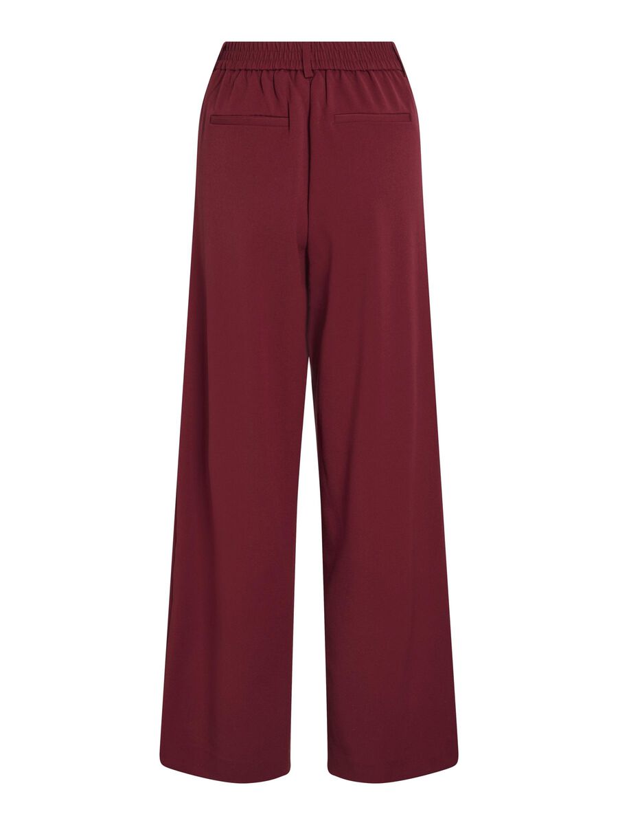 VILA VIVARONE HIGH WAIST WIDE-LEG TROUSERS, Cabernet, highres - 14087407_Cabernet_002.jpg