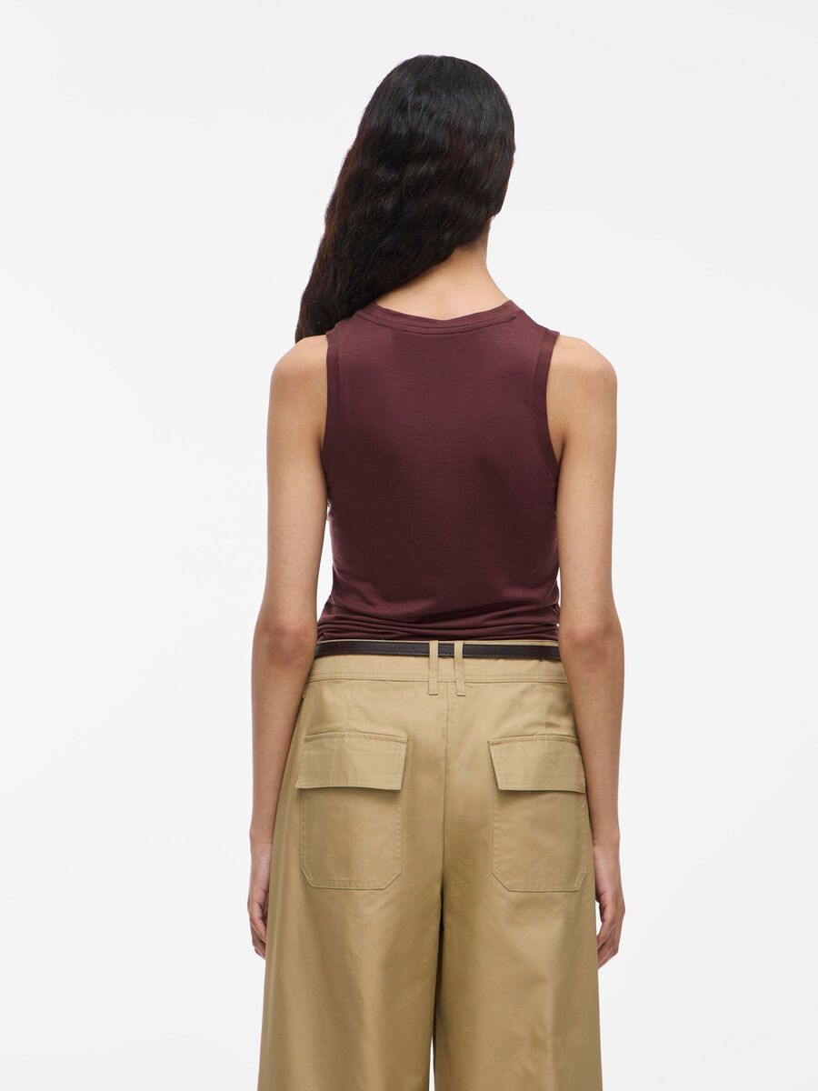 VILA ÄRMELLOSES TANKTOP, Decadent Chocolate, highres - 14108015_DecadentChocolate_1208379_004.jpg