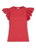 VILA EMBROIDERED CAP SLEEVE TOP, Poppy Red, highres - 14092646_PoppyRed_001.jpg