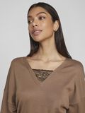 Vila LACE DETAIL KNITTED DRESS, Brown Lentil, highres - 14089163_BrownLentil_1054125_007.jpg