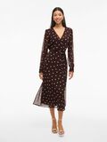 Product image thumbnail - VIFALIA LONG SLEEVED MIDI DRESS, Coffee Bean | 1