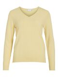 VILA VIRIL V-NECK KNITTED PULLOVER, Pale Banana, highres - 14042769_PaleBanana_585010_001.jpg