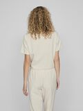 VILA FRONT KNOT SHORT SLEEVED SHIRT, Super Light Natural Melan, highres - 14096244_SuperLightNaturalMelan_004.jpg