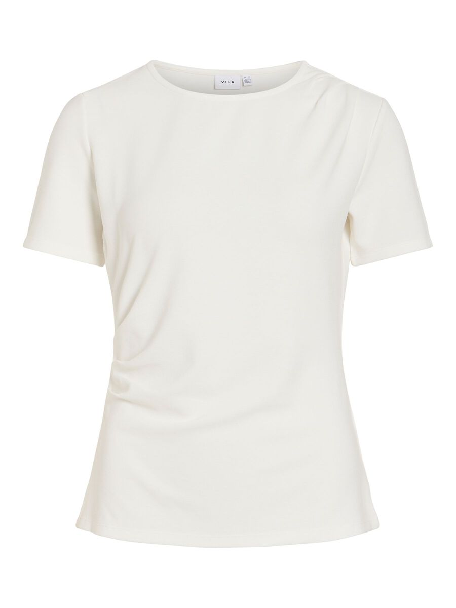 Product carousel image - VIARIMA ROUND NECK SHORT SLEEVED TOP, Snow White | 1