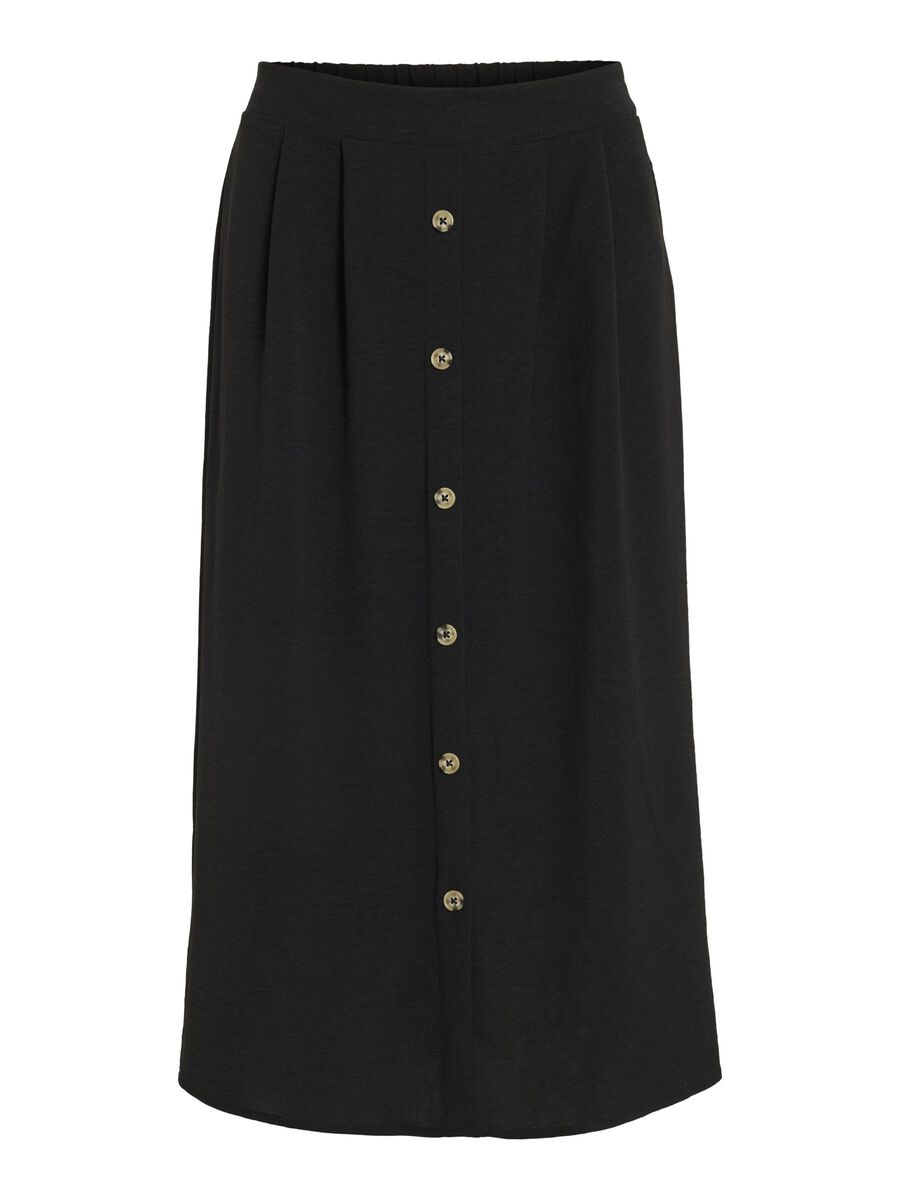 VILA HIGH WAIST MIDIROCK, Black Beauty, highres - 14105871_BlackBeauty_001.jpg