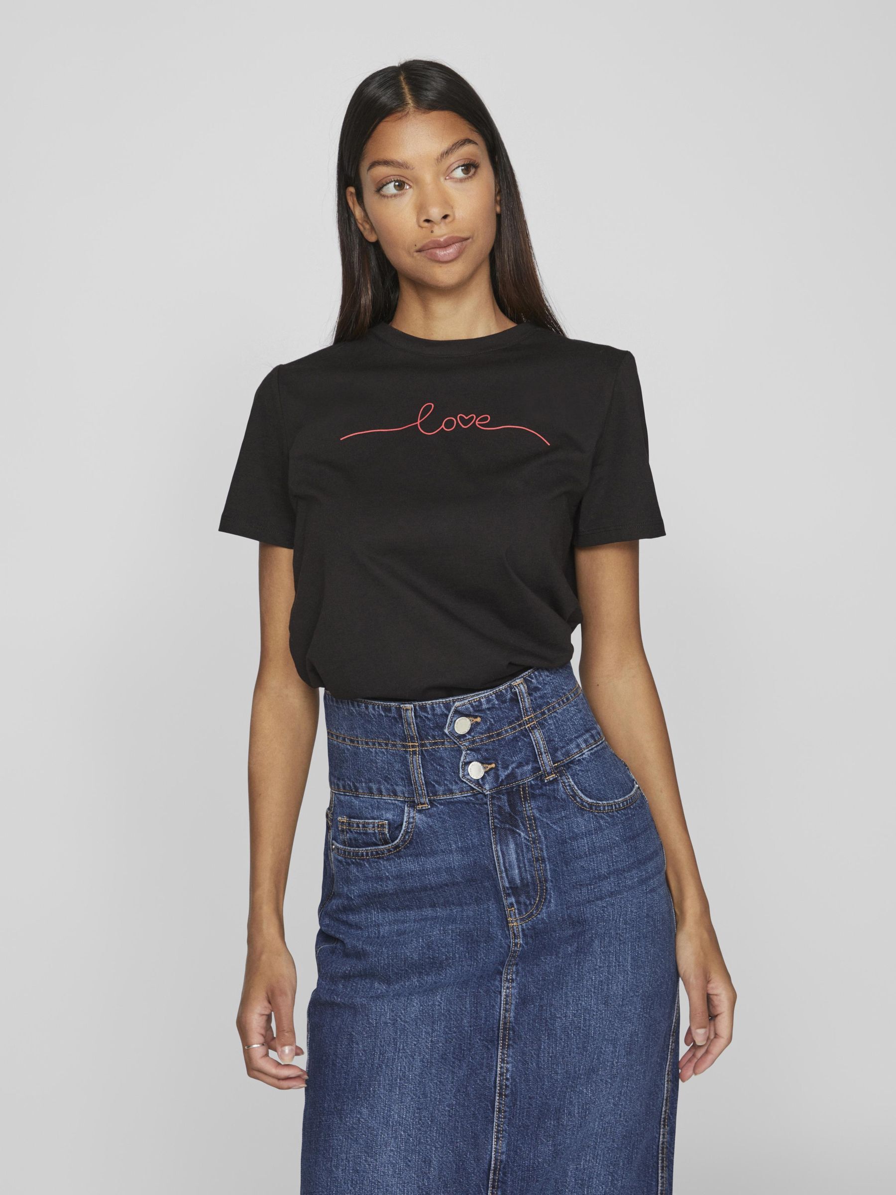 Vila t shirt print clearance
