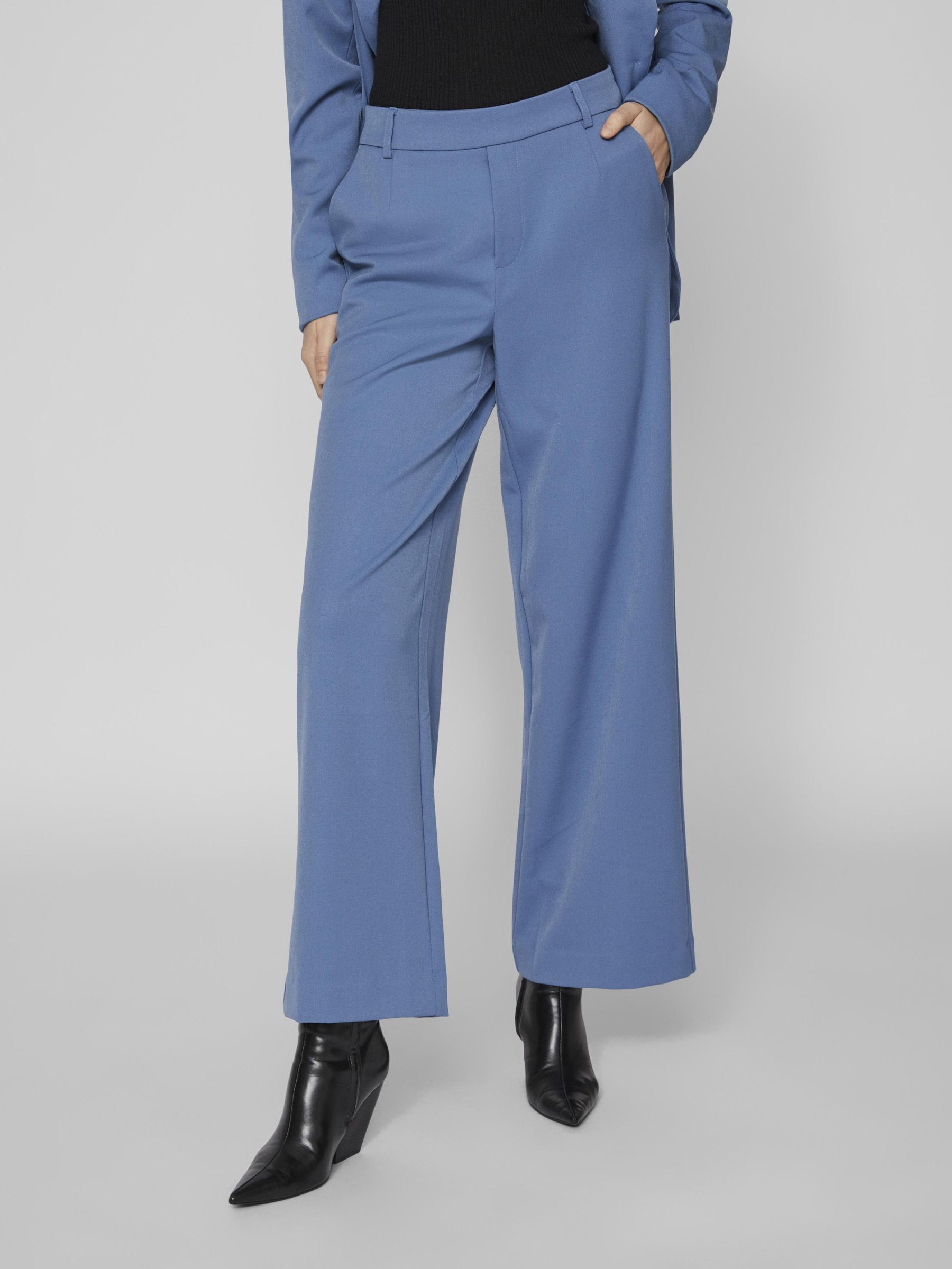 Light blue wide leg trousers clearance