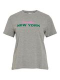 VILA VINORA ROUND NECK T-SHIRT, Medium Grey Melange, highres - 14103448_MediumGreyMelange_1209173_001.jpg