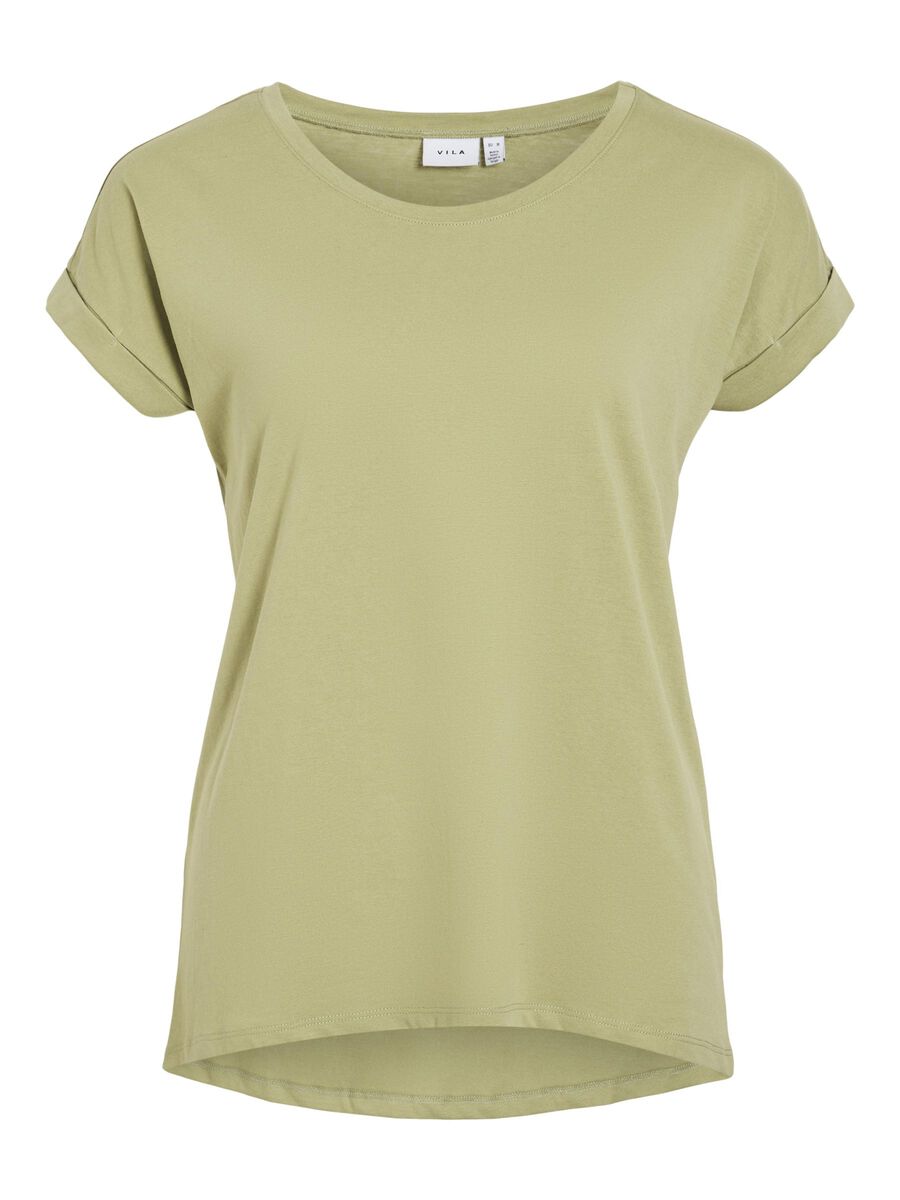 VILA VIDREAMERS ROUND NECK T-SHIRT, Sage, highres - 14083083_Sage_001.jpg