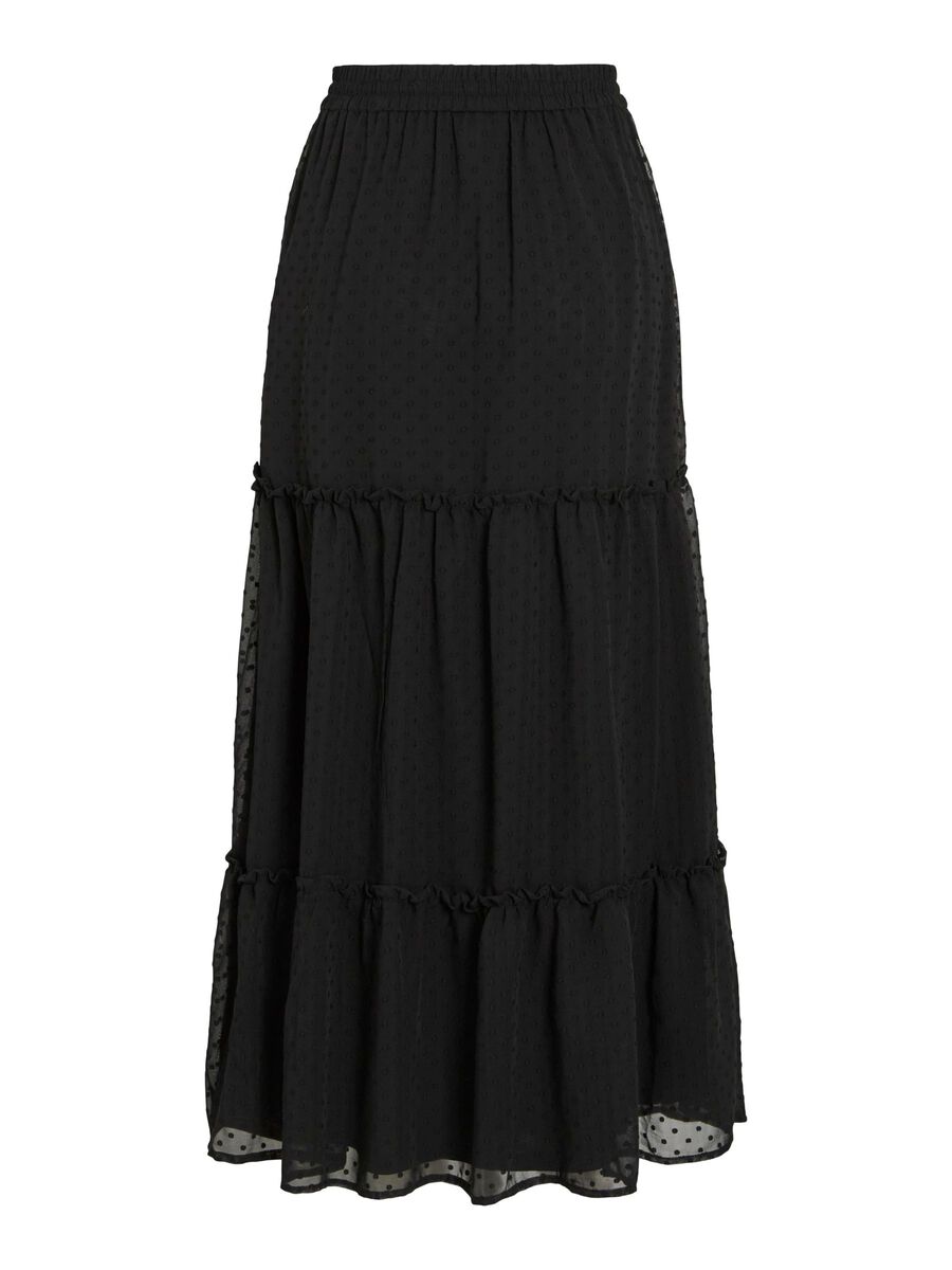 VILA VIDOBBI  HIGH WAIST MAXI SKIRT, Black, highres - 14110617_Black_002.jpg