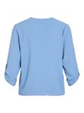 VILA VIJOSA V-HALS TOPP MED 3/4 ERMER, Blissful Blue, highres - 14102906_BlissfulBlue_002.jpg