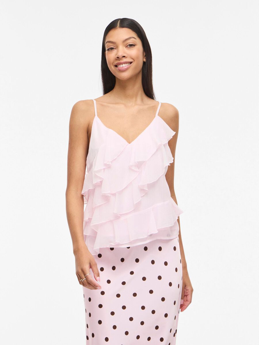 Product carousel image - VILUNA V-NECK STRAP TOP, Cherry Blossom | 1
