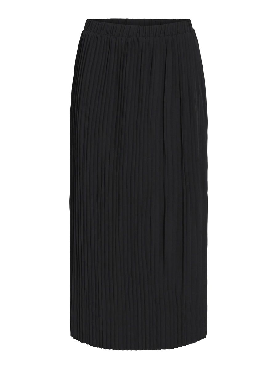 VILA TAILLE HAUTE JUPE MI-LONGUE, Black, highres - 14096093_Black_001.jpg