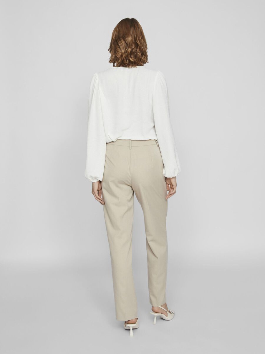 Vila MID RISE STRAIGHT TROUSERS, Feather Gray, highres - 14095372_FeatherGray_004.jpg