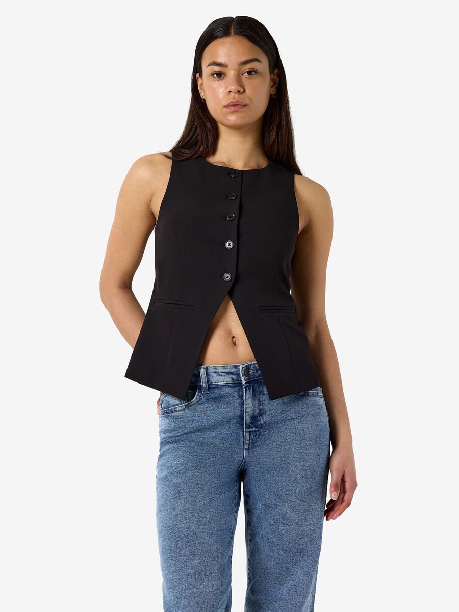 Carousel image - NMMAILE SLEEVELESS WAISTCOAT, Black | 1