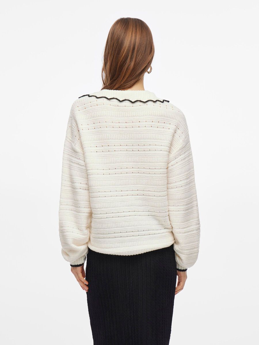 VILA V-NECK KNITTED PULLOVER, Birch, highres - 14109799_Birch_1215153_004.jpg