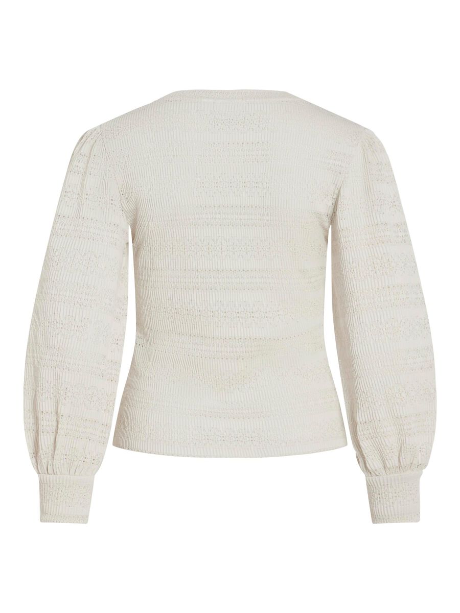 VILA ROUND NECK LONG SLEEVED TOP, Birch, highres - 14109892_Birch_002.jpg
