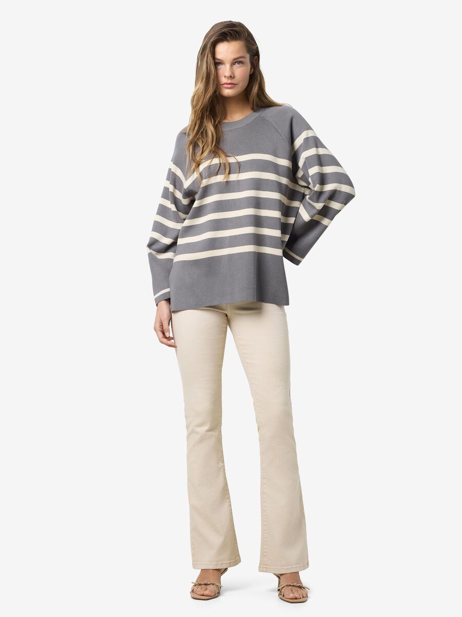 Noisy May STRIPED KNITTED PULLOVER, Charcoal Gray, highres - 27027534_CharcoalGray_1061608_004.jpg