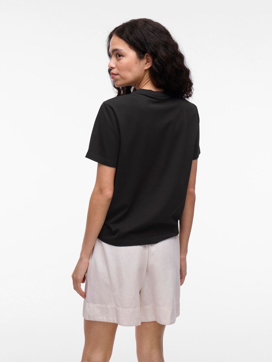 VILA VINORA ROUND NECK T-SHIRT, Black Beauty, highres - 14103448_BlackBeauty_1239985_004.jpg