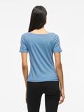 VILA BOATNECK SHORT SLEEVED TOP, Coronet Blue, highres - 14109694_CoronetBlue_004.jpg