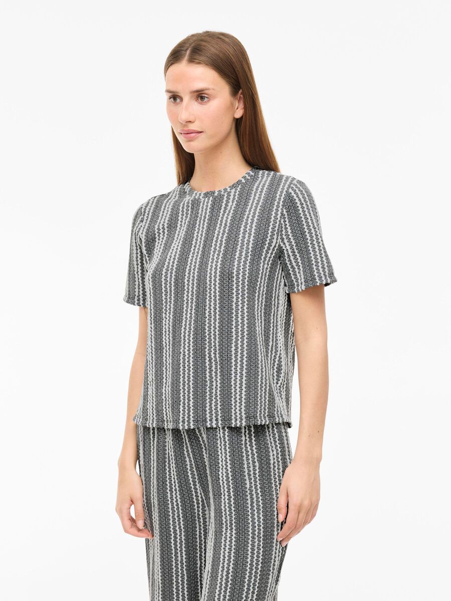 VILA VISONEA ROUND NECK SHORT SLEEVED TOP, Black Beauty, highres - 14107619_BlackBeauty_1190791_003.jpg