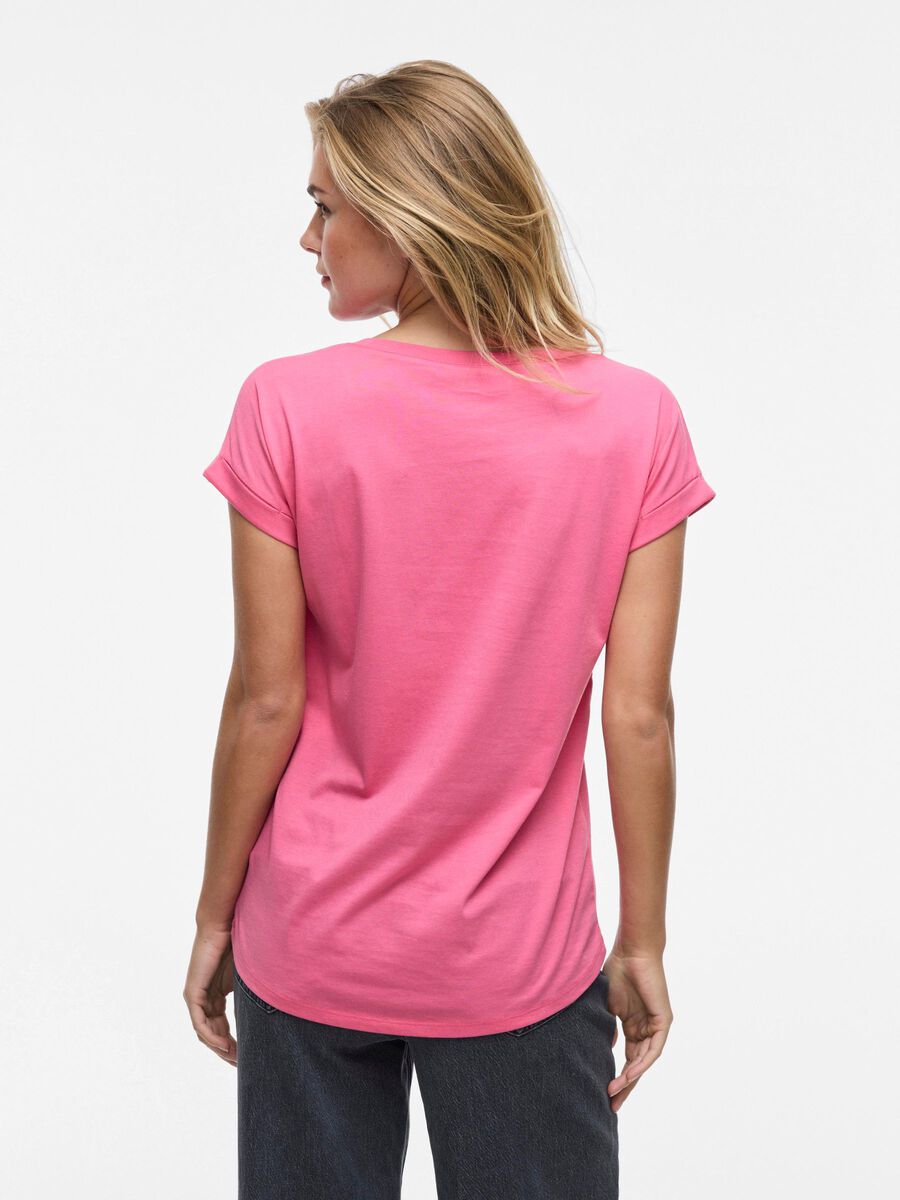 VILA VIDREAMERS ROUND NECK T-SHIRT, Sangria Sunset, highres - 14083083_SangriaSunset_004.jpg