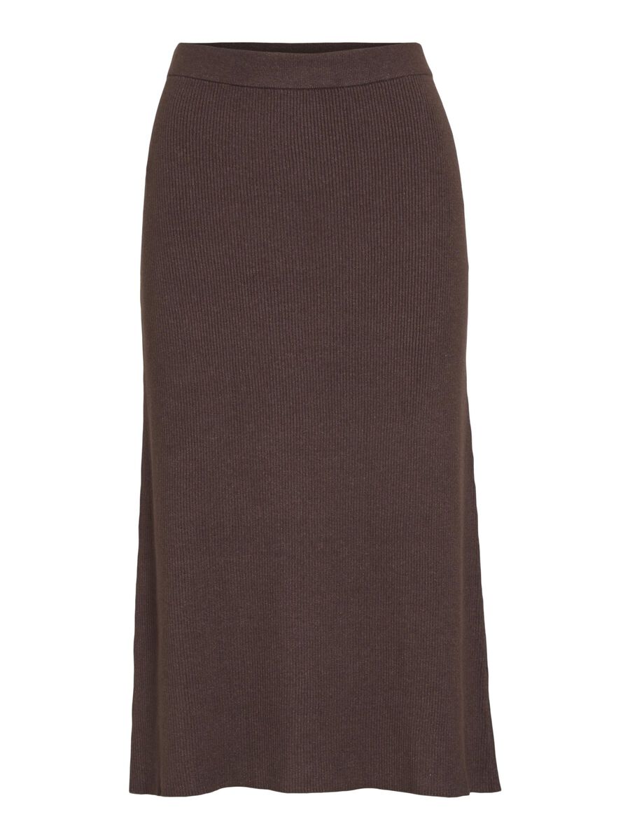 Product carousel image - VICOMFY KNIT MIDI SKIRT, Coffee Bean | 2