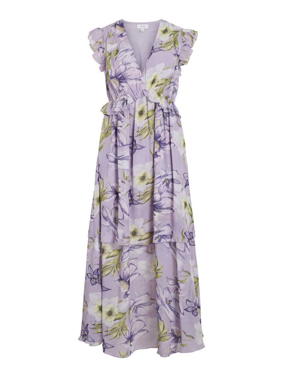 VILA V-AUSSCHNITT MAXIKLEID, Violet Tulip, highres - 14105158_VioletTulip_1171741_001.jpg