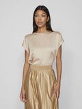 Vila ROUND NECK SHORT SLEEVED TOP, Frosted Almond, highres - 14059563_FrostedAlmond_003.jpg