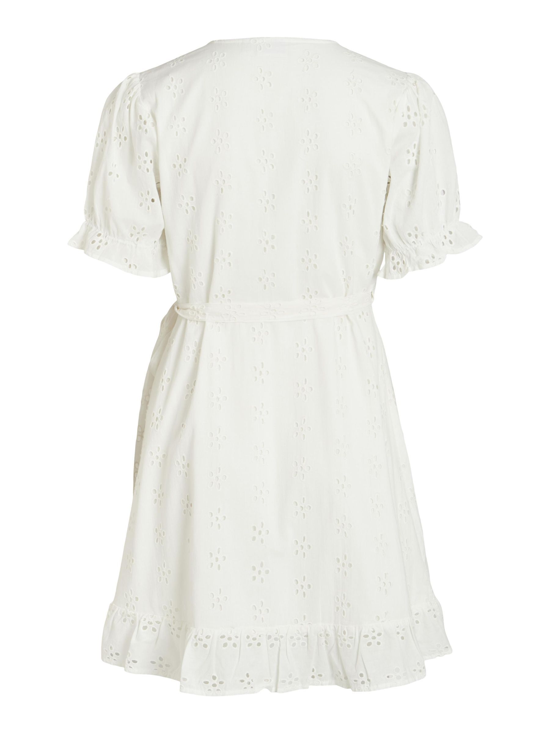 SHORT SLEEVED WRAP DRESS White VILA