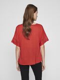 VILA ROUND NECK SHORT SLEEVED TOP, Aurora Red, highres - 14104601_AuroraRed_004.jpg