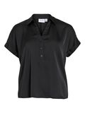 VILA VIENNA SHORT SLEEVED SHIRT, Black Beauty, highres - 14107405_BlackBeauty_001.jpg
