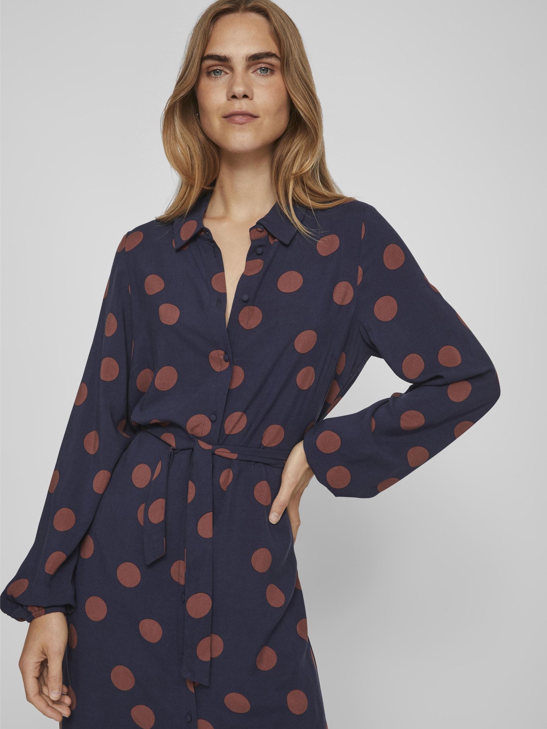 Navy shirt clearance dress midi