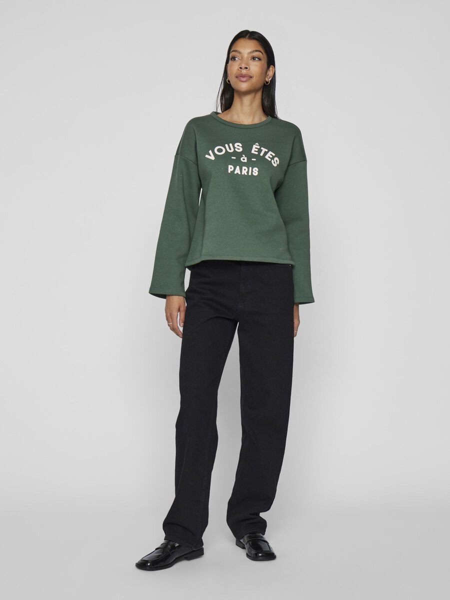 Carousel image - ROUND NECK SWEATSHIRT, Posy Green | 4