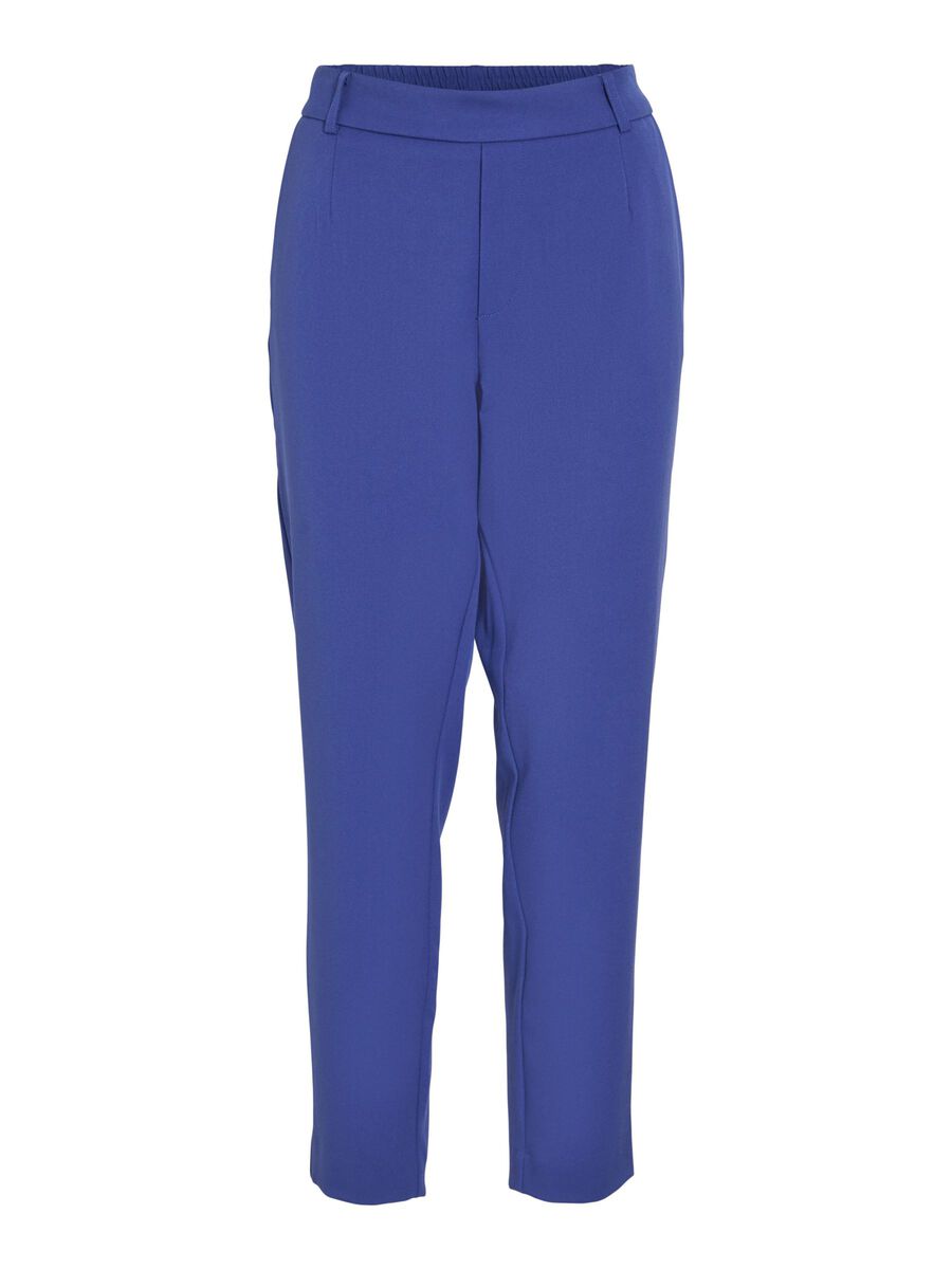 VILA VIVARONE CORTE SLIM PANTALONES DE CINTURA ALTA, Mazarine Blue, highres - 14087406_MazarineBlue_001.jpg