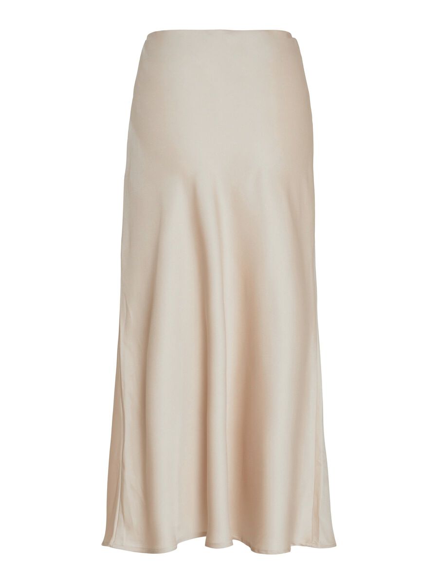 VILA VIELLETTE HIGH WAIST MIDI SKIRT, Cement, highres - 14084182_Cement_002.jpg