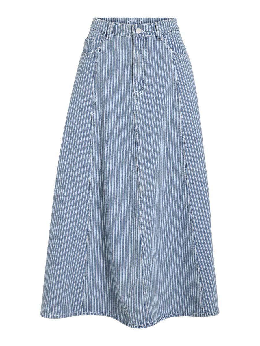 VILA KORKEAVYÖTÄRÖISET MIDIHAME, Medium Blue Denim, highres - 14108054_MediumBlueDenim_1194261_001.jpg
