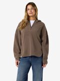 Product image thumbnail - NMCOZY HALF-ZIP FLEECE, Morel | 1