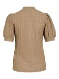 VILA VIRIK HIGH NECK SHORT SLEEVED TOP, Khaki, highres - 14112659_Khaki_002.jpg