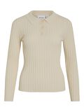 VILA POLO KNITTED PULLOVER, Birch, highres - 14106206_Birch_001.jpg
