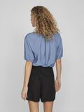 Vila TIE NECK SHORT SLEEVED TOP, Coronet Blue, highres - 14098907_CoronetBlue_004.jpg