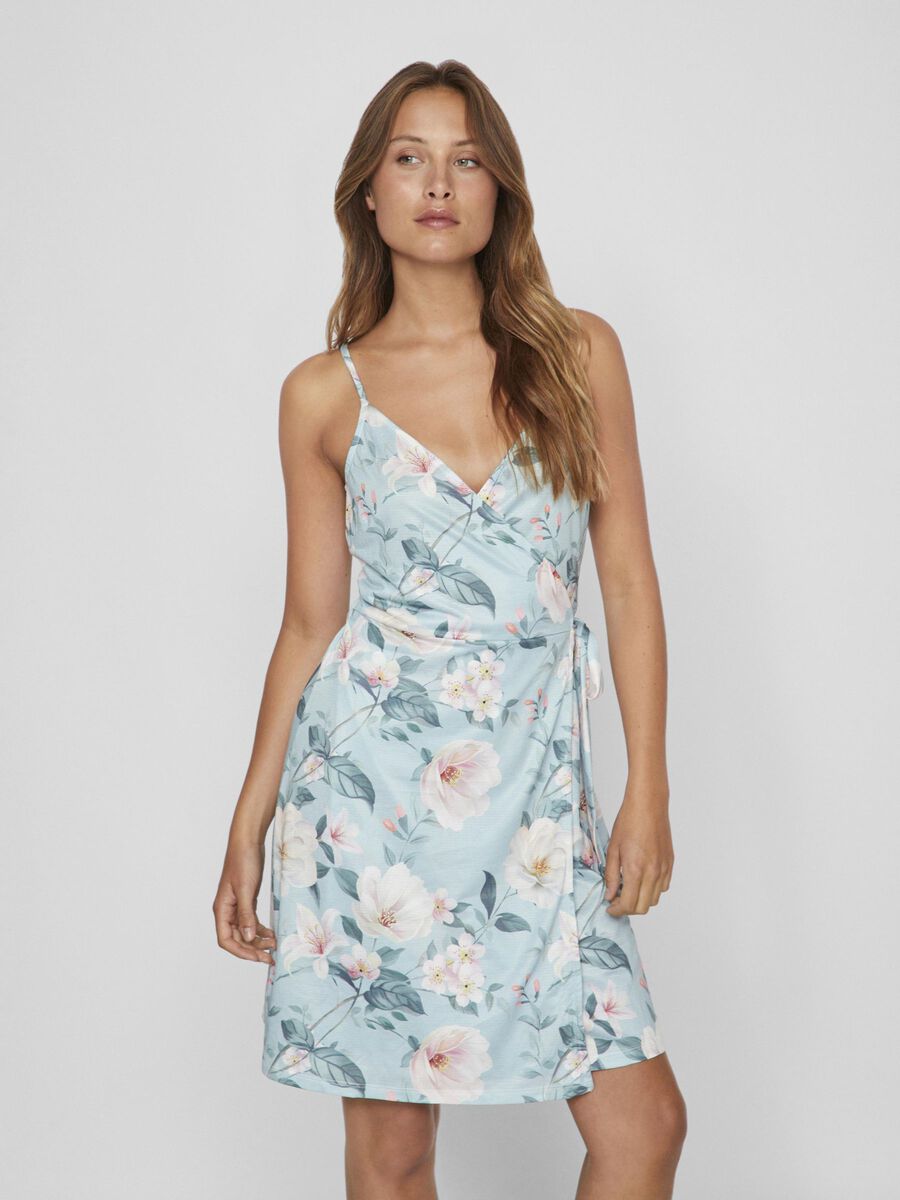 VILA STRAP SHORT DRESS, Green Milieu, highres - 14105587_GreenMilieu_1174735_003.jpg