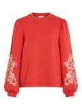 VILA LANGERMET SWEATSHIRT, Aurora Red, highres - 14110168_AuroraRed_1220075_001.jpg