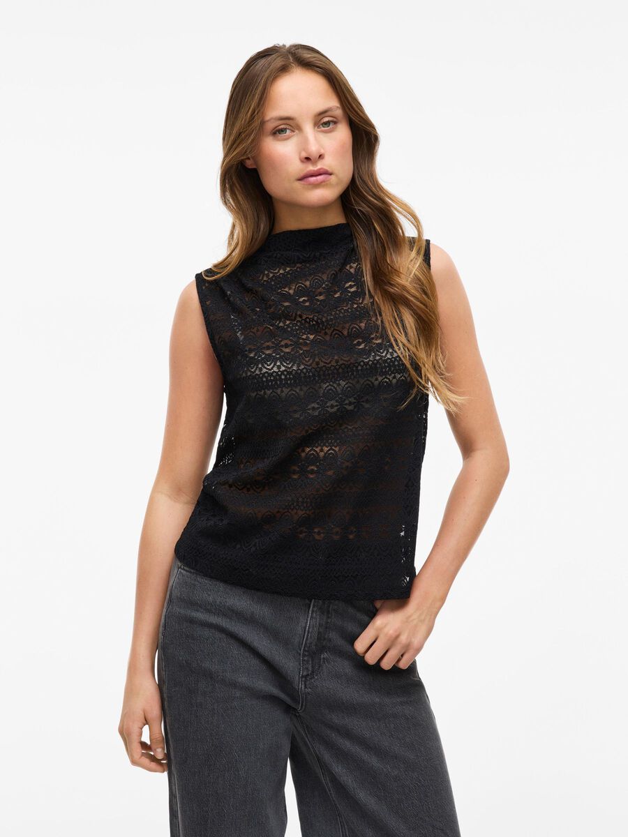 VILA HIGH NECK SLEEVELESS TOP, Black, highres - 14109714_Black_003.jpg