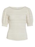 VILA ROUND NECK SHORT SLEEVED TOP, Birch, highres - 14110284_Birch_001.jpg