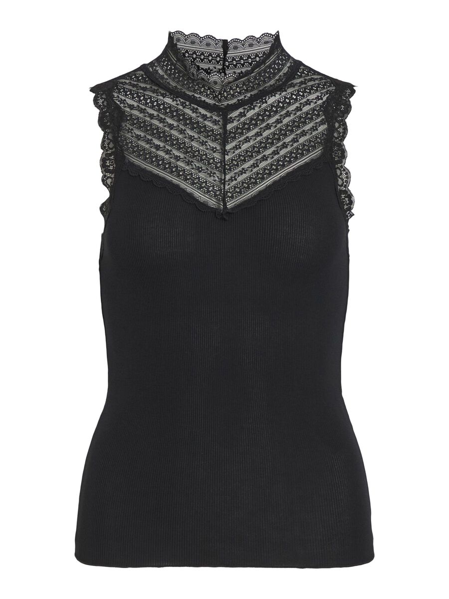 VILA HIGH NECK SLEEVELESS TOP, Black, highres - 14104906_Black_001.jpg