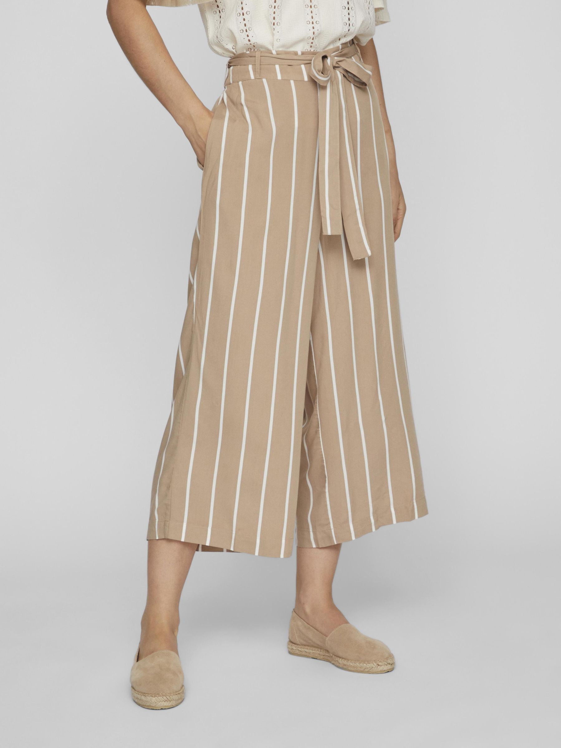 Tan cropped clearance trousers