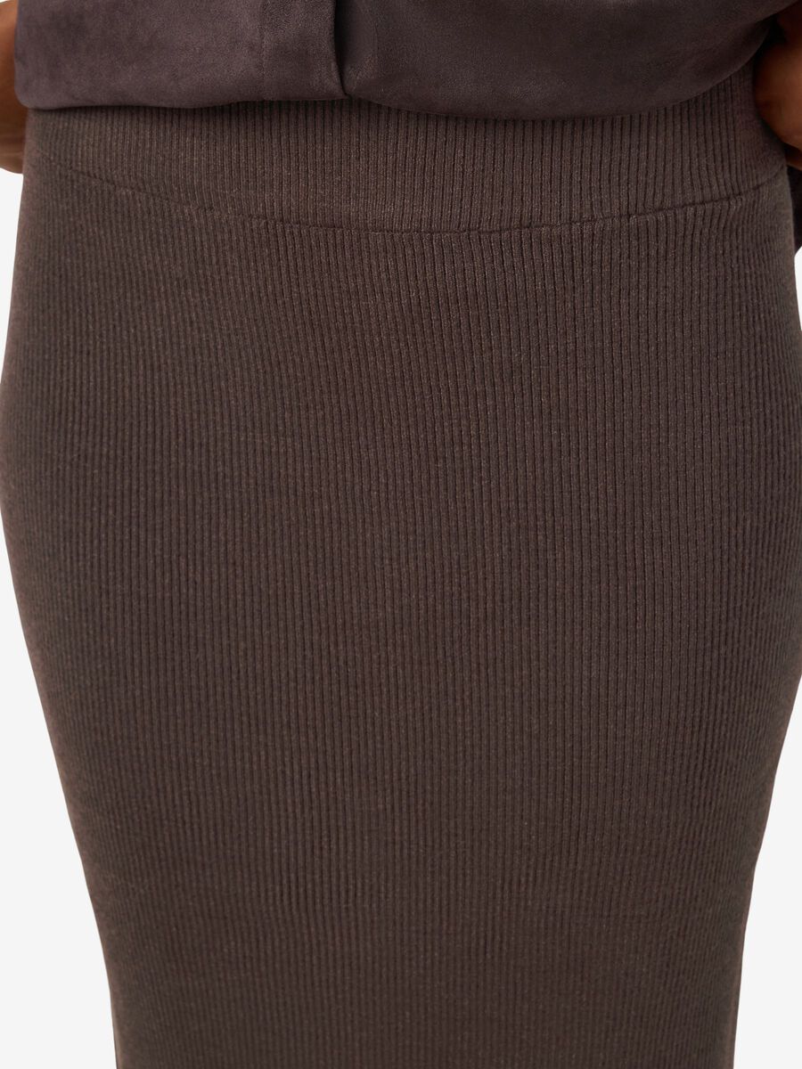 Carousel image - KNITTED MIDI SKIRT, Coffee Bean | 2