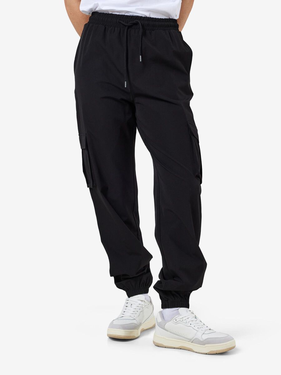 Noisy May HIGH WAISTED CARGO TROUSERS, Black, highres - 27026174_Black_003.jpg